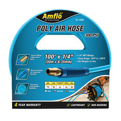 Amflo 100 ft. L X 1/4 in. D Polyurethane Air Hose 300 psi Blue