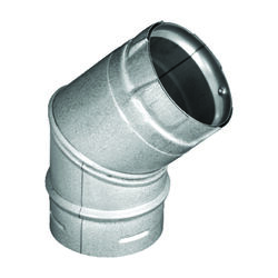 DuraVent 3 in. D X 3 in. D 45 deg Galvanized Steel/Stainless Steel Stove Pipe Elbow