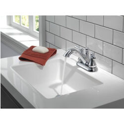 Delta Haywood Chrome Two Handle Lavatory Faucet 4 in.