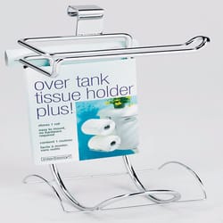 InterDesign Chrome Silver Over the Tank Toilet Paper Holder