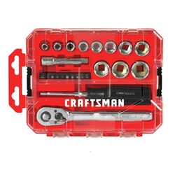 Craftsman 3/8 in. drive S SAE 6 Point Nano Mechanic's Tool Set 24 pc