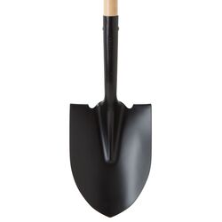 Home Plus Steel blade Wood Handle 8 in. W X 56.75 in. L Round Point Shovel