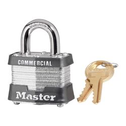 Master Lock 1-9/16 in. W Steel 4-Pin Tumbler Padlock 1 pk Keyed Alike