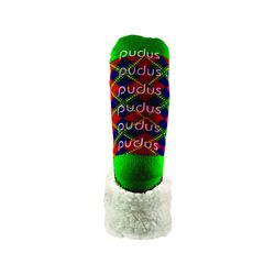 Pudus Christmas Plaid Slipper Socks Acrylic/Polyester 1 pk