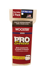 Wooster Pro Series Woven 6-1/2 in. W X 1/4 in. S Paint Roller Cover 2 pk