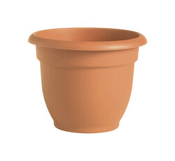 Bloem 10 in. D Resin Ariana Planter Terracotta Clay