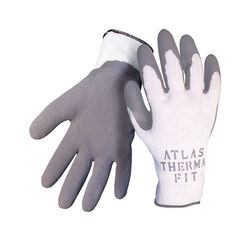 Boss Atlas Therma Fit Unisex Indoor/Outdoor String Knit Work Gloves Gray/White XL 1 pair