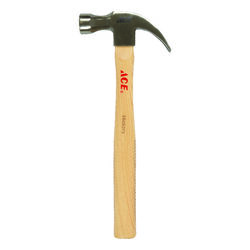 Ace 20 oz Smooth Face Claw Hammer Hickory Handle