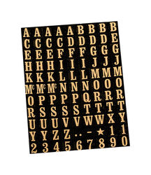 Hy-Ko 3/8 in. Gold Polyester Self-Adhesive Letter and Number Set 0-9, A-Z 1 pc