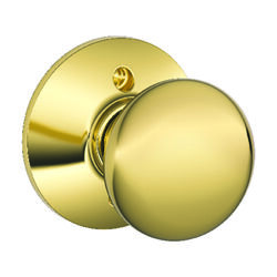 Schlage Plymouth Bright Brass Steel Dummy Knob 2 Grade Right or Left Handed