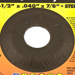 Forney 4-1/2 in. D X 7/8 in. S Aluminum Oxide Metal Cut-Off Wheel 1 pc