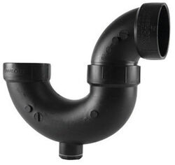 Charlotte Pipe 1-1/2 in. Hub T X 1-1/2 in. D Hub ABS P-Trap