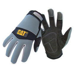 Caterpillar Men's Indoor/Outdoor Padded Mechanics Glove Gray L 1 pair