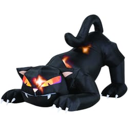 Gemmy Airblown Prelit Pouncing Black Cat Halloween Inflatable