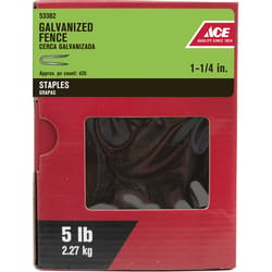 Ace 1-1/4 in. L Galvanized Steel Fence Staples 5 lb