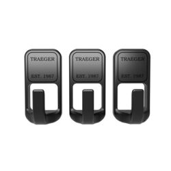 Traeger Stainless Steel Black Magnetic Hooks 3 pk