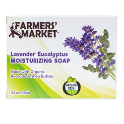 Beaumont Products Farmers Market Organic Lavender Eucalyptus Scent Organic Bar Soap 5.5 oz