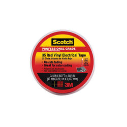 3M Scotch 3/4 in. W X 66 ft. L Red Vinyl Electrical Tape