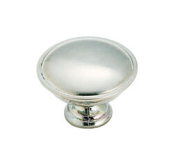 Amerock Allison Round Cabinet Knob 1-5/16 in. D 15/16 in. Brushed Chrome 1 pk