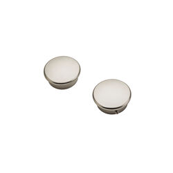 National Hardware 1.31 in. D Satin Nickel Metal Closet Rod End Caps