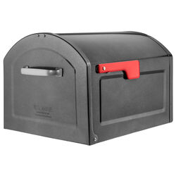 Architectural Mailboxes Centennial Galvanized Steel Post Mount Pewter Mailbox