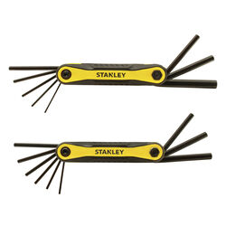 Stanley Multi-Size Metric and SAE Fold-Up Locking Hex Key Set 6.7 in. 17 pc