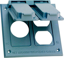 Sigma Electric Square Metal 2 gang Combo Box Cover For Wet Locations