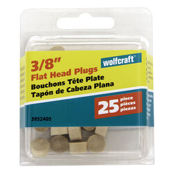 Wolfcraft Flat Birch Head Plug 3/8 in. D X 1/4 in. L 1 pk Natural