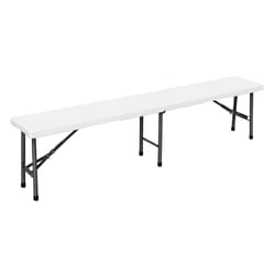 Living Accents Blow Mold Folding Bench White