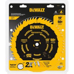 DeWalt Precision Trim 10 in. D X 5/8 in. S Carbide Tipped Circular Saw Blade 50 teeth 1 pk