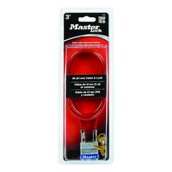 Master Lock 3/16 in. W X 36 in. L Steel 4-Pin Cylinder Locking Cable 1 pk