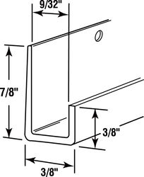 Prime-Line Silver Medium Mirror J Channel 40 lb