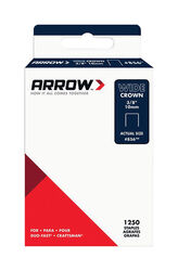 Arrow Fastener #856 1/2 in. W X 3/8 in. L 18 Ga. Wide Crown Standard Staples 1250 pk