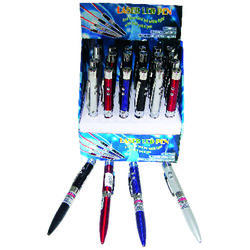 Diamond Visions Laser LED Black Retractable Ball Point Pen 1 pk