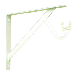 Knape & Vogt John Sterling White Steel Bracket 12 Ga. 12.68 in. L 500 lb