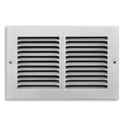 Tru Aire 6 in. H X 10 in. W 1-Way Powder Coat White Steel Return Air Grille