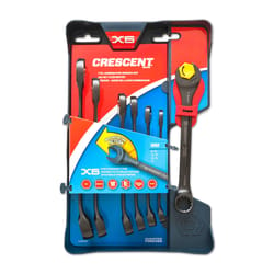 Crescent 5/16, 3/8, 7/16, 1/2, 9/16, 5/8, 11/16 S 12 Point SAE Wrench Set 11.15 in. L 7 pk