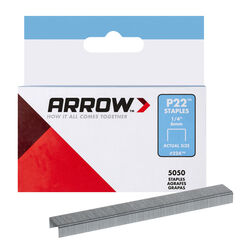 Arrow Fastener P22 7/16 in. W X 1/4 in. L 24 Ga. Medium Crown Staples 5050 pk