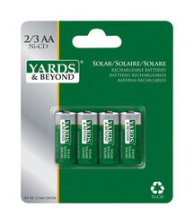 Living Accents Yards & Beyonds Ni-Cad AA 1.2 V Solar Rechargeable Battery BTNC23AA150D4 4 pk