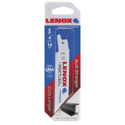 Lenox 4 in. Bi-Metal Reciprocating Saw Blade 14 TPI 5 pk
