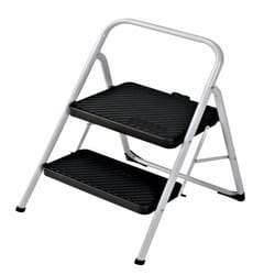Cosco 28.15 in. H X 17.323 in. W 200 lb. cap. 2 step Steel Folding Two Step Stool