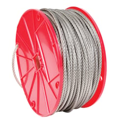 Campbell Chain Electro-Polish Stainless Steel 3/32 in. D X 250 ft. L Cable