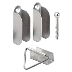 Prime-Line Mill Silver Aluminum Hangers and Latches 2 pk