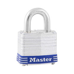 Master Lock 2 25/64 in. H X 55/64 in. W Laminated Steel 4-Pin Cylinder Padlock 1 pk