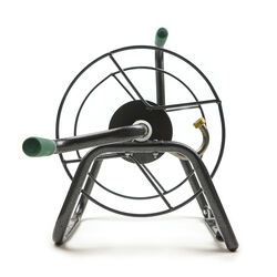 Yard Butler 75 ft. Free Standing Silver Hose Reel