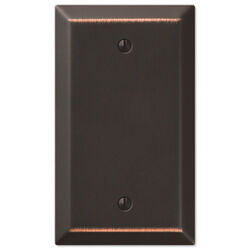 Amerelle Century Aged Bronze Bronze 1 gang Stamped Steel Blank Wall Plate 1 pk