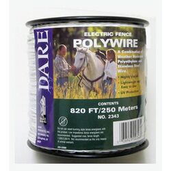 Dare Products Fence Poly Wire 820 ft White