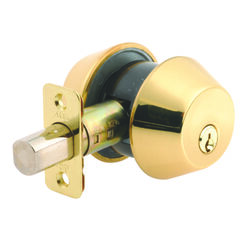 Ace Polished Brass Solid Brass Double Cylinder Deadbolt