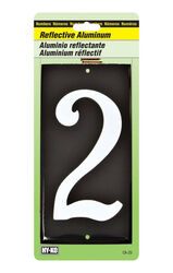 Hy-Ko 3-1/2 in. Reflective White Aluminum Nail-On Number 2 1 pc