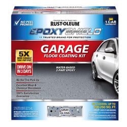 Rust-Oleum Epoxyshield Gloss Gray Water-Based Garage Floor Coating Kit 1 gal